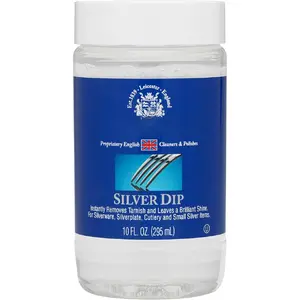 Cleaner Dip -   Cleaner Solution for Filigree Metalwork & Small Items - Professional Use Tarnish Remover - Silverware Cleaning Supplies (10 oz)