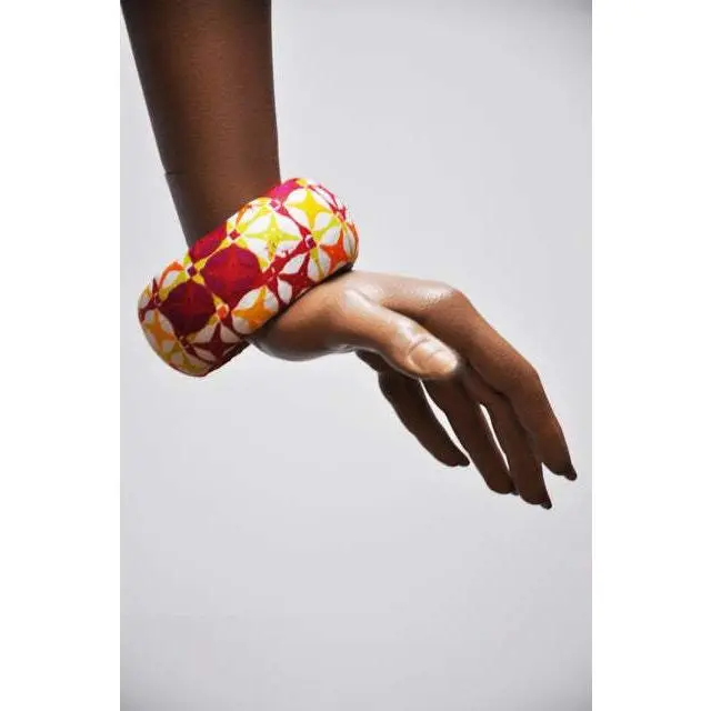 Multicolored African Print Bangle-DPJ330