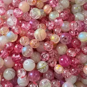 (1 - 1.25 oz) bead soup mix  1 color Makes  3 + bracelets vivid Pink
