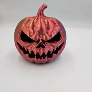 Sinister Glow Pumpkin – Spooky Halloween Decor – 3D Printed