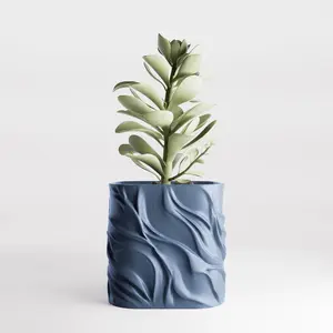 VELA Modern Metallic Planter with Unique Design and High-Quality Finish