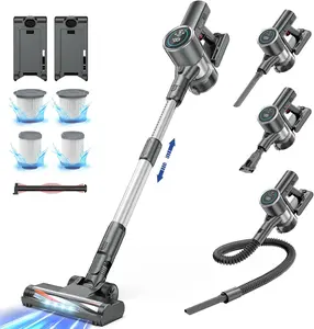 Airpher Cordless Vacuum Cleaner 350W 30Kpa Lightweight Stick with LED Display Brushless Motor, Wireless, Anti-Tangle, Removable Suction, Smart Cleaning Machines - Filter, Batteries, Household, Adjustable, Appliances, Speed Modes