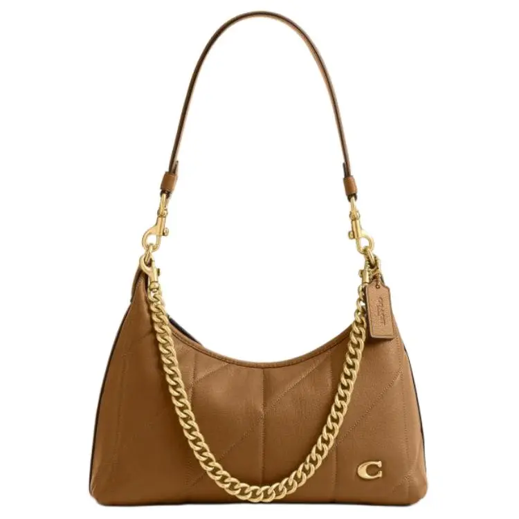 COACH Juliet 27 Quilted Lambskin Leather Shoulder Bag for Women in Light Olive Green Hobo Crossbody Bag Adjustable Crossbody Bag