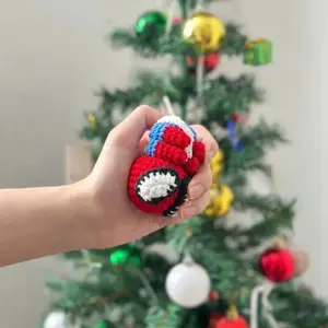 Cute Crochet Rearview Mirror Hanger – Handmade Yarn Plush Ornament