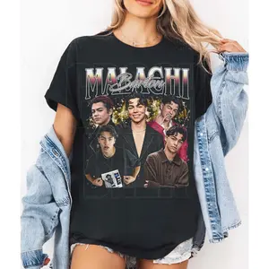 Women's Fit Crew Neck Short-Sleeve Polyester Spandex Smooth T-Shirt - Malachi Barton Vintage Actor Fan Top, TV Show Merch Gift for Fans