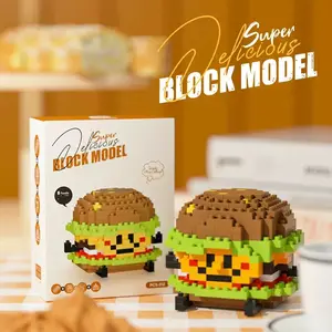 Cute DIY Food Block Toys, Burger/fries/coke/sandwich/avocado Models, Educational Toy for Boys and Girls, Birthday/xmas/gift Building Blocks