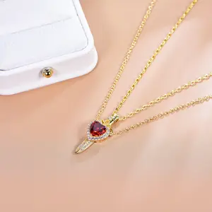 Chic Gold Necklaces - Heart, Key & Wing Charms for Everyday Wear