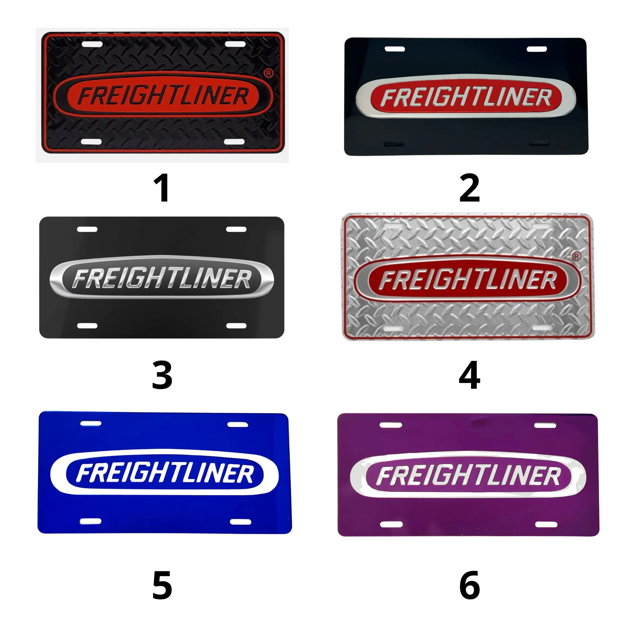 RARE FREIGHTLINER LOGO 2D Pride Embossed Elite Car Truck Tag License Plate, Car Accessory, License Plate, Vehicle Decor