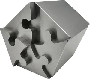 5-Piece Pentagon 3D Puzzle for Adults – Stainless Steel Desk Toy and Fidget, Zero Tolerance Wire EDM Cut Office Gift for Men & Women