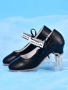 Girls' Princess High Heel Formal Shoes, Bowknot Design Shoes, Performance Birthday Party Shoes for Dresses, Show Performance Shoes