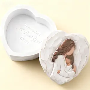 Hand-Painted 3D Keepsake Memory Box - Mother of The Bride Gift, Mom Birthday Present - Remember I Love You Keepsake - Decorative Home Accent, Small Keepsake Box for Women