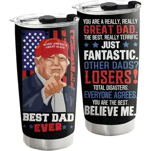 Best Dad Ever, Trump Tumbler, Dad Gifts from Daughter Son, Dad Birthday Gifts, Gifts for Men Papa Grandpa Uncle Stepdad, Christmas Tumbler For Men