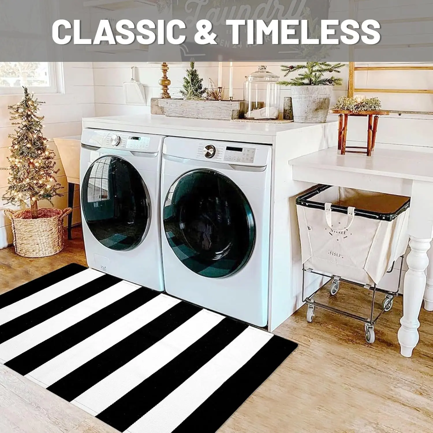 Black White Striped Rug -27.5" X 43" Front Door Mats Outdoor,Washable Rug for Front Porch Decor,Spring Summer Welcome Mats Outdoor Indoor, Doormat for Farm Black White Striped Rug -27.5" X 43" Front Door Mats Outdoor,Washable Rug for Front Porch Decor,Spring Summer Welcome Mats Outdoor Indoor, Doormat for Farm