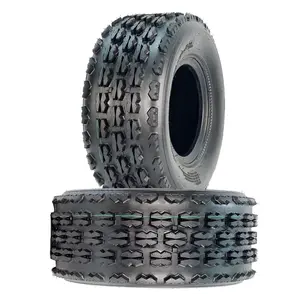 Set of 2 Heavy-Duty Front ATV Tires 19x7-8 19x7-8 4-Ply Tubeless All Terrain Sand Snow Rock Mud Trail Tires, Knobby Tread Design for Superior Grip and Durability