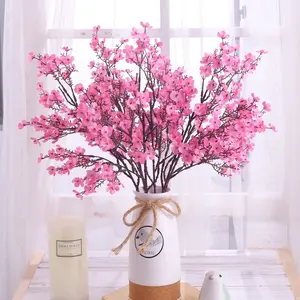6 PCs Artificial Plum Blossom Flower Bouquet, Beautiful Decoration for Home, Wedding and Party. Decorative Floral