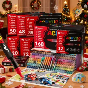 72/120/168/240 Color Liquid Acrylic Marker Set, Large Capacity Ink, Even Colors, Stackable, Quick Dry, Office & Art Supplies, Acrylic Art Kit