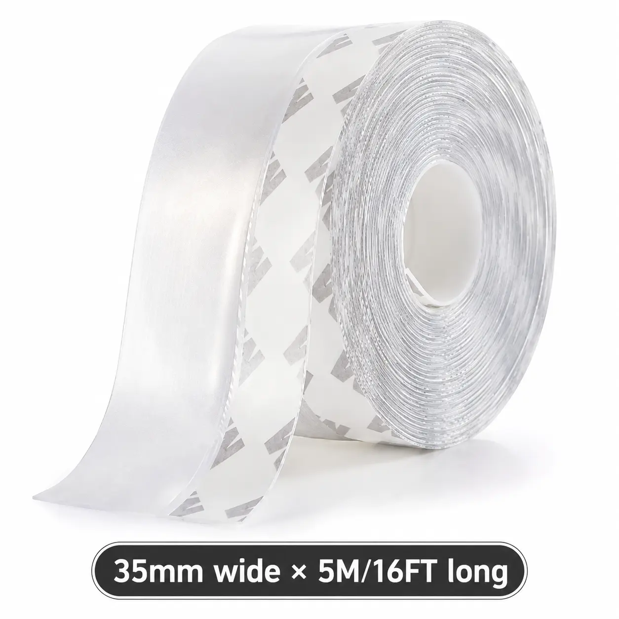 Weather Stripping Door Seal Strip 5M/16FT 35MM, Door Strip Bottom for Doors Silicone Sealing Sticker Adhesive for Doors and Windows Gaps of Anti-Collision Silicone