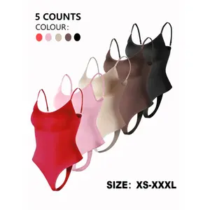 Women's Solid Backless Seamless Shapewear Bodysuit, Casual Comfy Tummy Control Butt Lift Shaper, Ladies Waistband Shaping Bodysuit for All Seasons