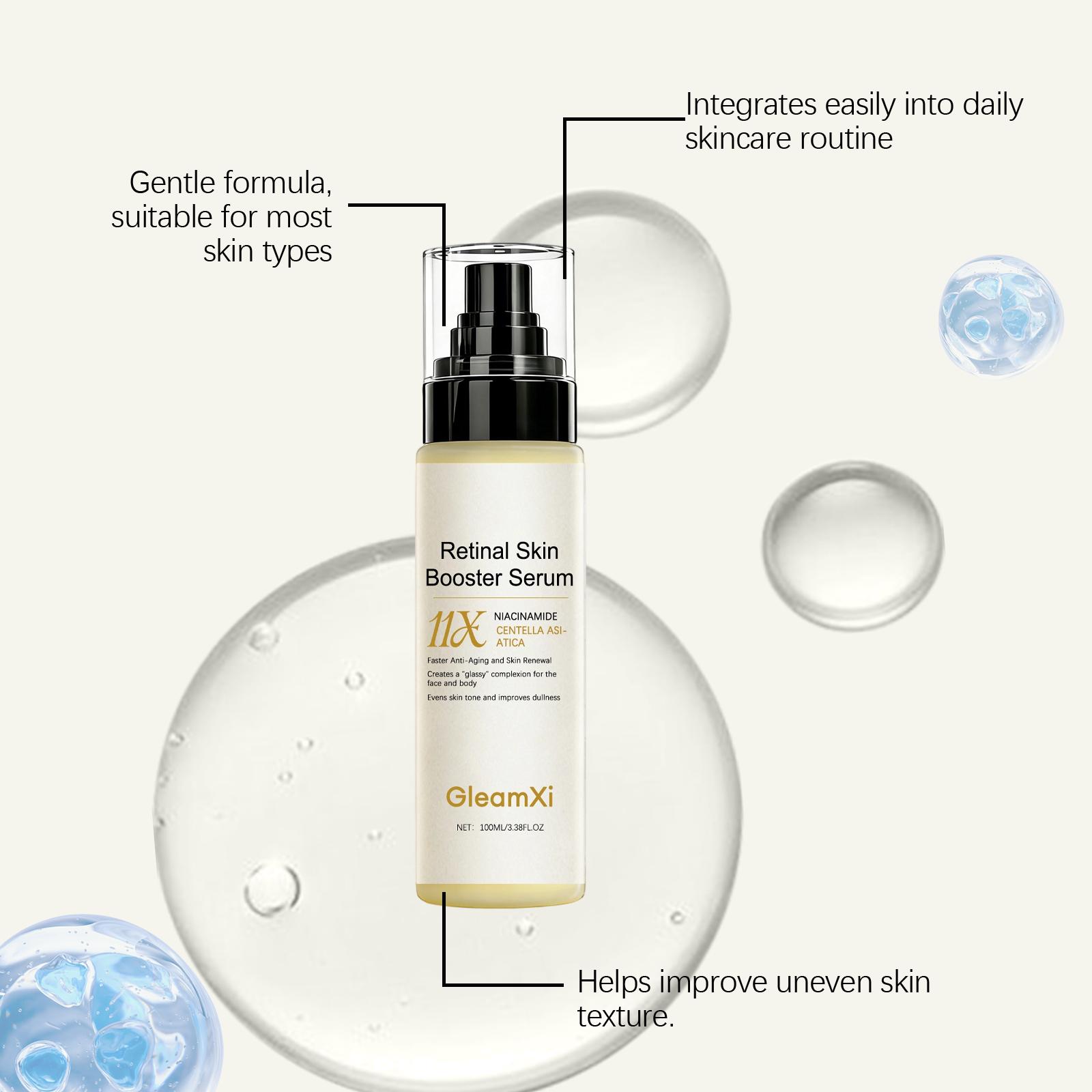 Retinal Skin Booster Serum Gentle Daily Retinol for Beginners Lightweight Anti-Aging Face and Body Serum with CICA Firming Smooth Texture Glass Skin Instant Lift Retinal Skin Booster Serum Gentle Daily Retinol for Beginners Lightweight Anti-Aging Face and Body Serum with CICA Firming Smooth Texture Glass Skin Instant Lift