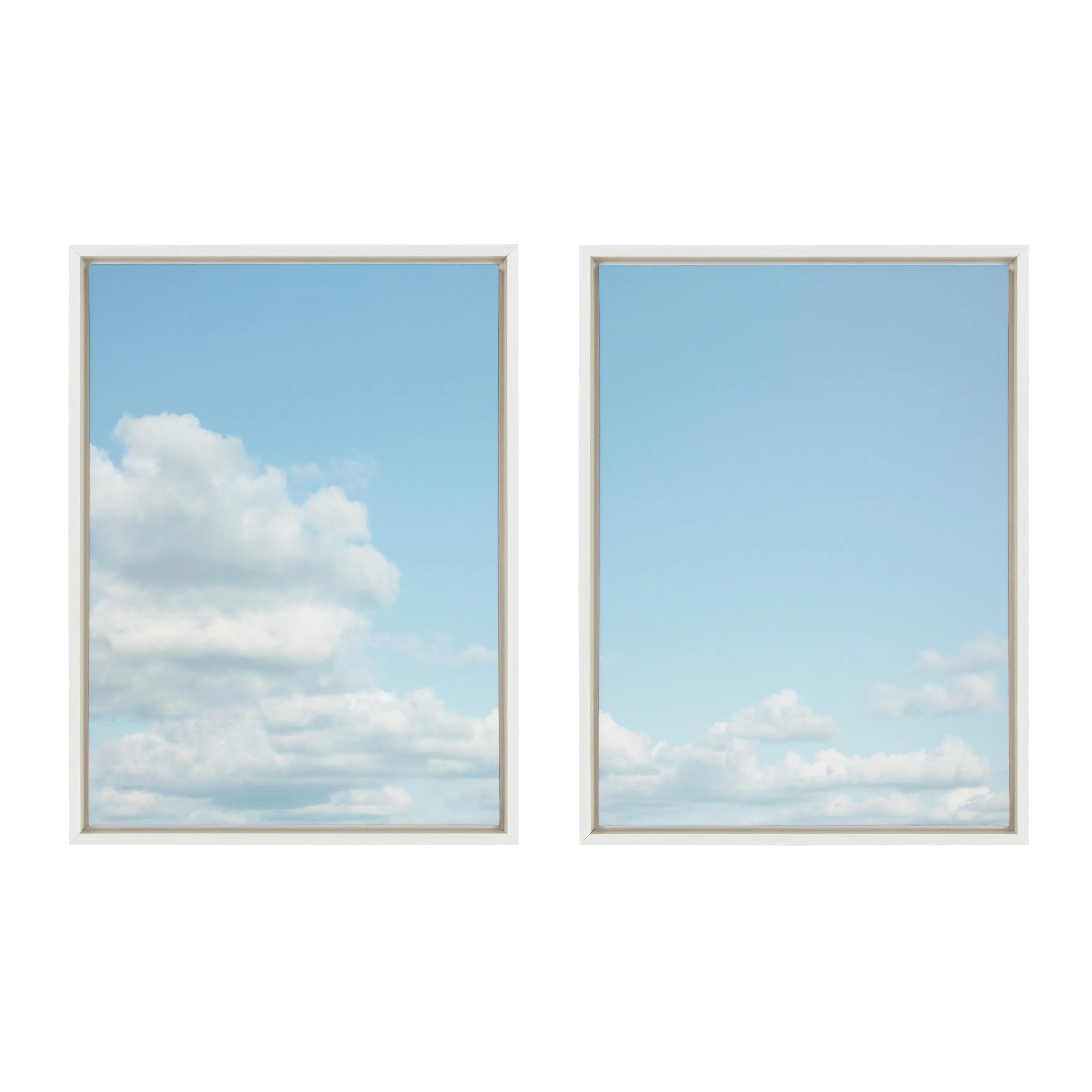 Sylvie Soft and Fluffy Clouds Framed Canvas by Stephanie Klatt