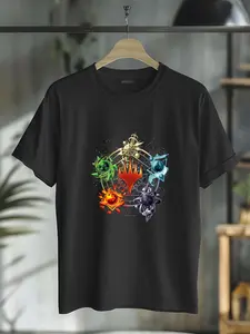 100% Cotton Magic: The Gathering Mana Symbols Epic Poster T-Shirt