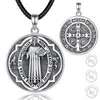 Style 3 Oxidized Round Silver St. Benedict