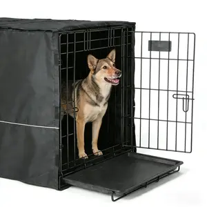 Essential Pet Travel Protective Cover for 30-48 Inch Dog Crate, Full Door Enclosure and Spill-Proof Design, Durable for Car and Home Use