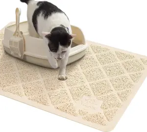 High-Quality Cat Litter Mat - Non-Slip, Waterproof, and Gentle on Kitty Paws - Effortless Litter Trapping and Easy to Clean - Keeps Your Home Clean
