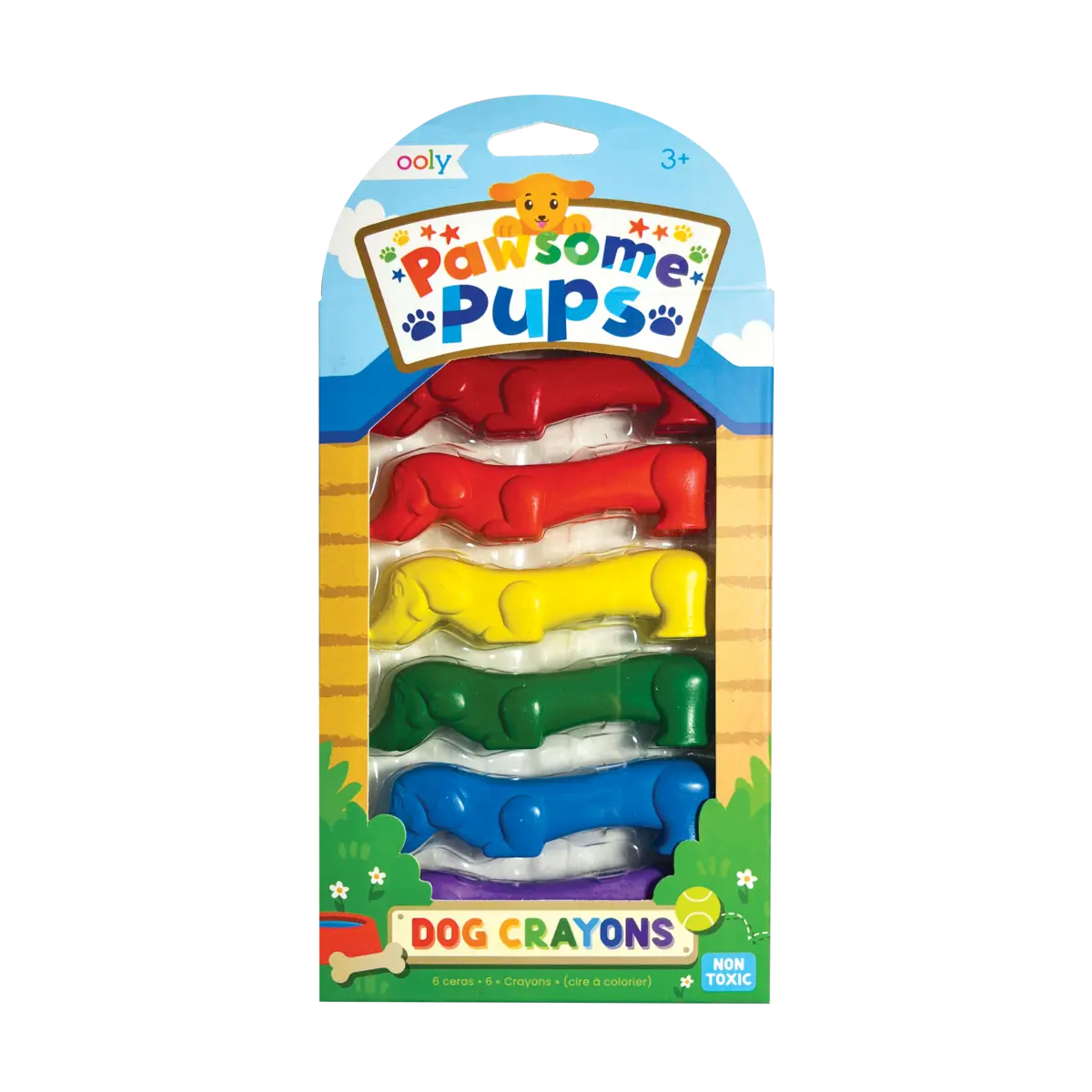 Pawsome Pups Dog Crayons - Set of 6
