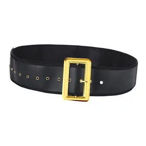 PU Leather Decor Elf Belt Christmas Santa Belt Santa Claus Belt for Christmas Fancy Dress Carnivals Stage Performance Masquerade
