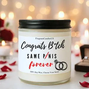 Funny Engagement Candle Gift – Congrats on Your Engagement Gift, Bride-to-Be Gift, Bridal Shower Gift, Newly Engaged Gift for Couples, Cute Engagement Gift Idea, Humorous Candle for Bride, Wedding Engagement Present, Sarcastic joke bridal shower gift idea