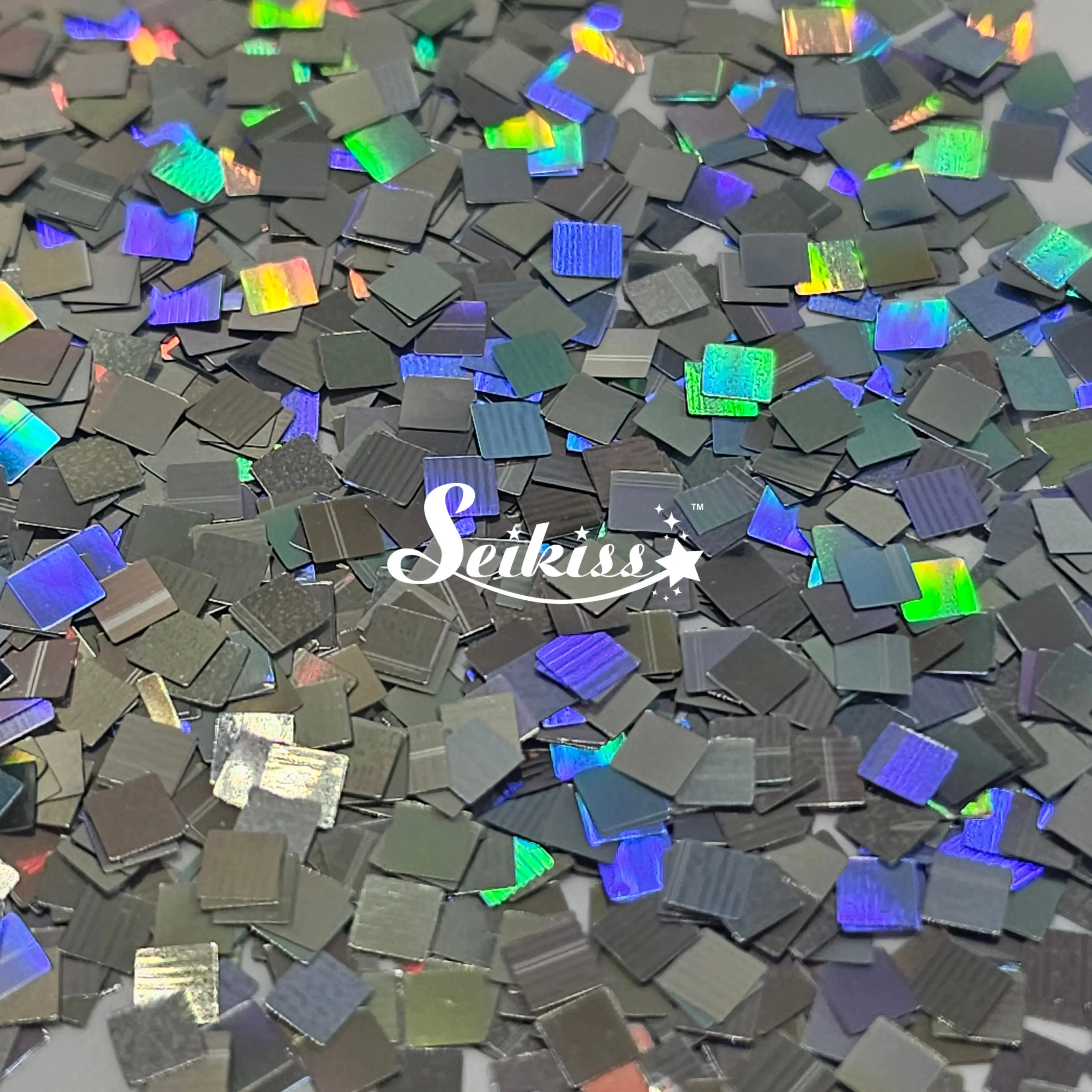 Silver Holo Squares Shape Glitter - Silver Glitter