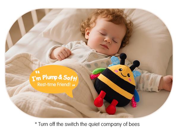 hahaland Baby Toy for 6-12 Months – Crawling Musical Dancing Bouncing Learning Bee Plush,Abeja que baila/Abeja que canta/ Interactive,48 Songs & Repeat what you say,Tummy Time Toy infant toy for Birthday 0-3 Months/6-12 Months Easter Basket Stuffers