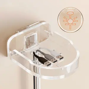 Adjustable transparent heavy-duty camera monitoring bracket, wall-mounted without drilling, space-saving, safe and stable, suitable for indoor and outdoor use, easy to install