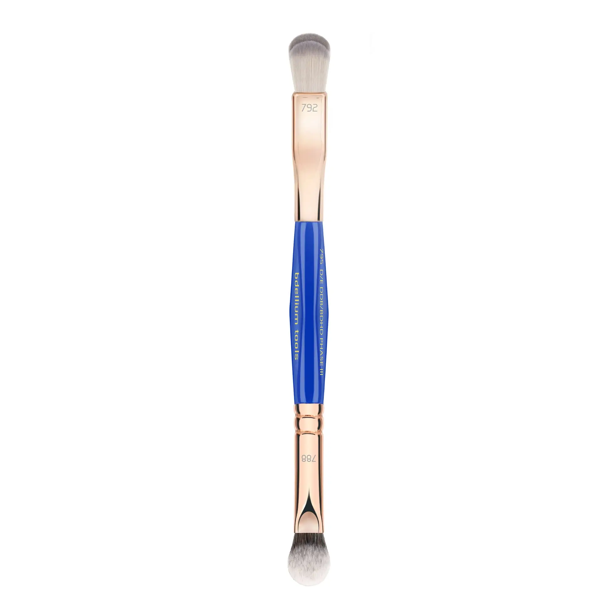 Bdellium Tools Professional Makeup Brush Golden Triangle 795 Double-Ended Eye Double Dome Blender / BHHD Phase III with 792/788 double-ended