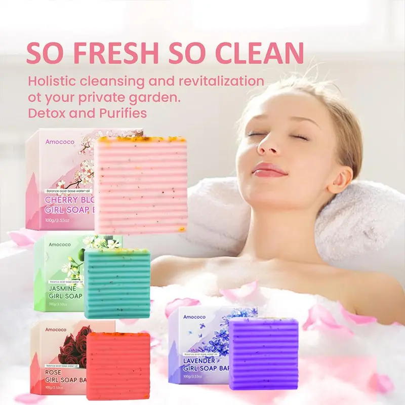 Women's Mild Intimate Cleanser Soap - 100ml Lactic Acid Bact. Formula, Cleansing, Moisturizer, Gynecological Mucosa Tested, Odor/Secretion Improvement, Non-Medical, Non-Sticky Soothing for Sensitive Private Areas, All Skin Types