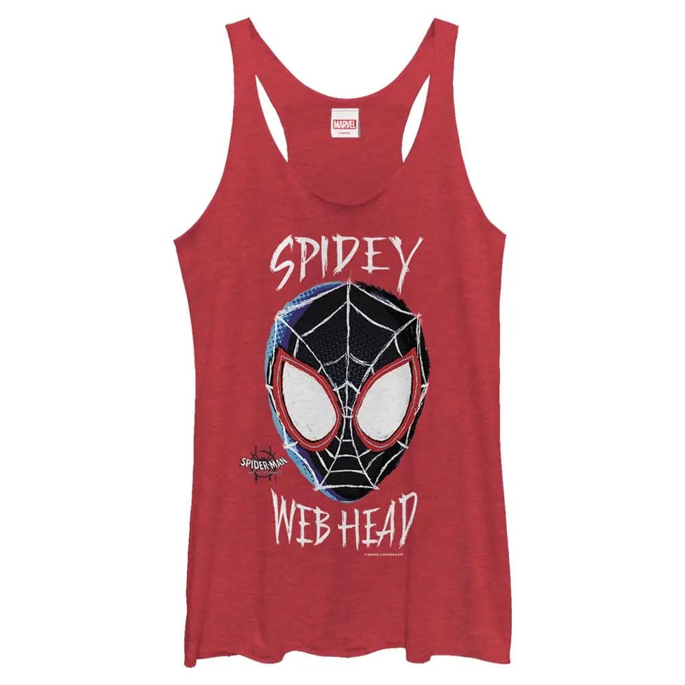 Women's Marvel Spider-Man: Into the Spider-Verse Web Head Racerback Tank Top