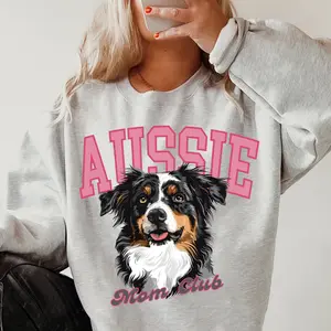 Aussie Mom Club Sweatshirt ~ Sweatshirt Unisex Apparel Relaxed Fit Printed in the USA Clothing Womenswear Casual and Comfortable
