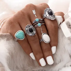 fancy 5-piece Set Of Joint Rings