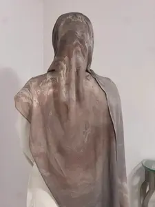 Women's Bohemian Ink Painting Modal Print Veil Hijab Scarf, Casual Street Wear Hijab for Daily Use, Suitable for All Seasons