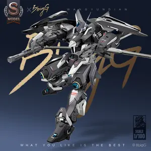 1/100 Scale Mecha Model J-20 Fighter Style, Alloy Skeleton Robot Action Figure, High Mobility Sci-Fi Warrior with Tactical Sword