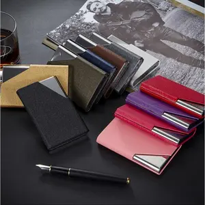 Stainless Steel Business Card Holder, 1 Count Creative Business Card Holder, Desk Organizer for Home Office, Office Stationery & Supplies, Desk Accessories