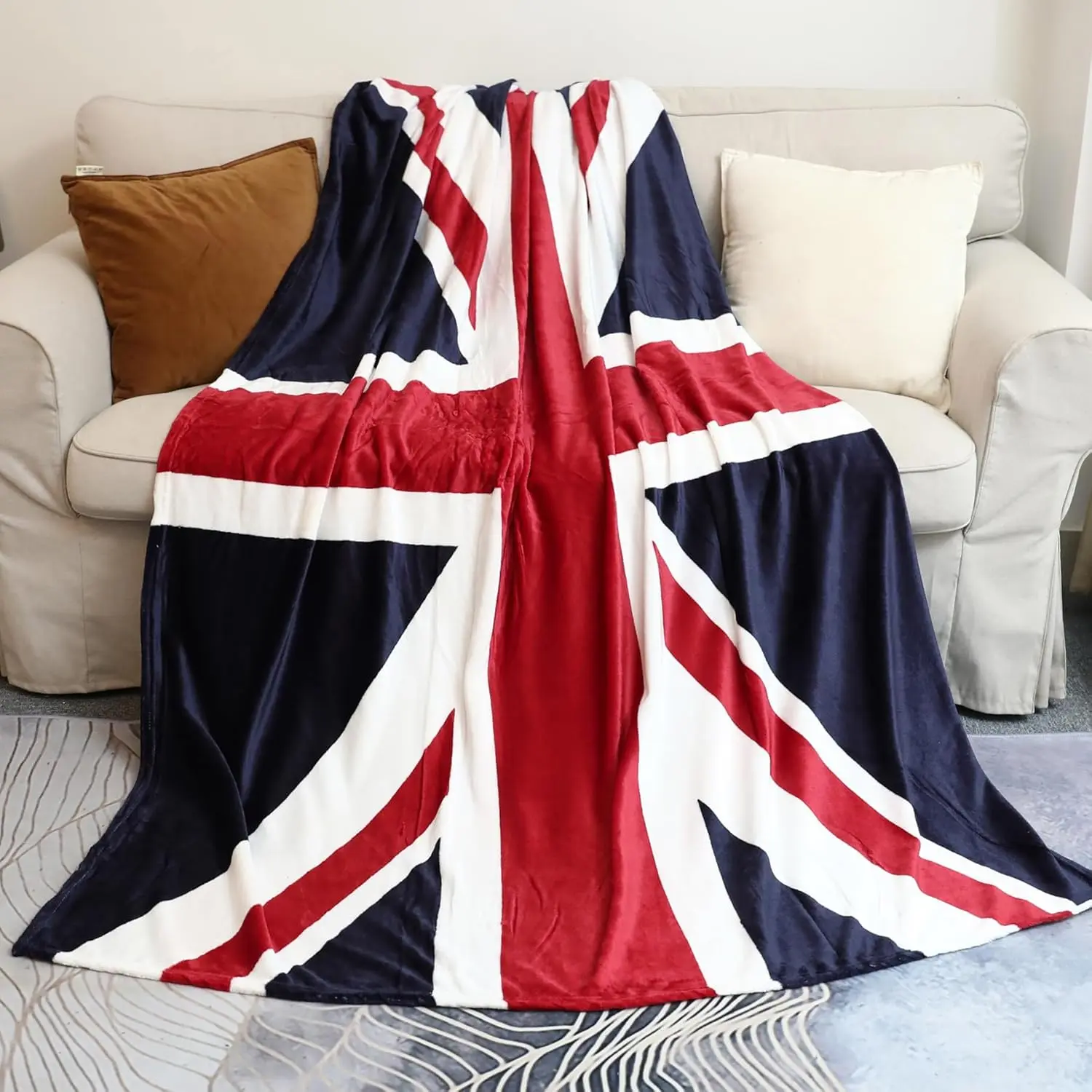 Sviuse British Flag Blanket, Super Soft Union Jack Blanket UK British Stuff British Gifts England Blankets for Bed Couch Chair Twin Size British Items 60x80 inches