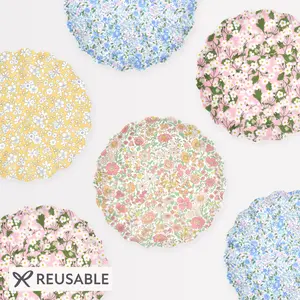 Meri Meri x Liberty Mixed Set Reusable Small Plates (x 4)