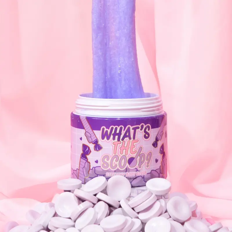 P.Louise What's The Scoop Chocolate-Berry Cactus Soothing Body Scrub, Gentle Skin Cleanser