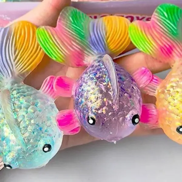 Goldfish Sugar Squeezy  (sold per piece) kid stress relief sensory squeeze Textured Relaxing squeeze feature