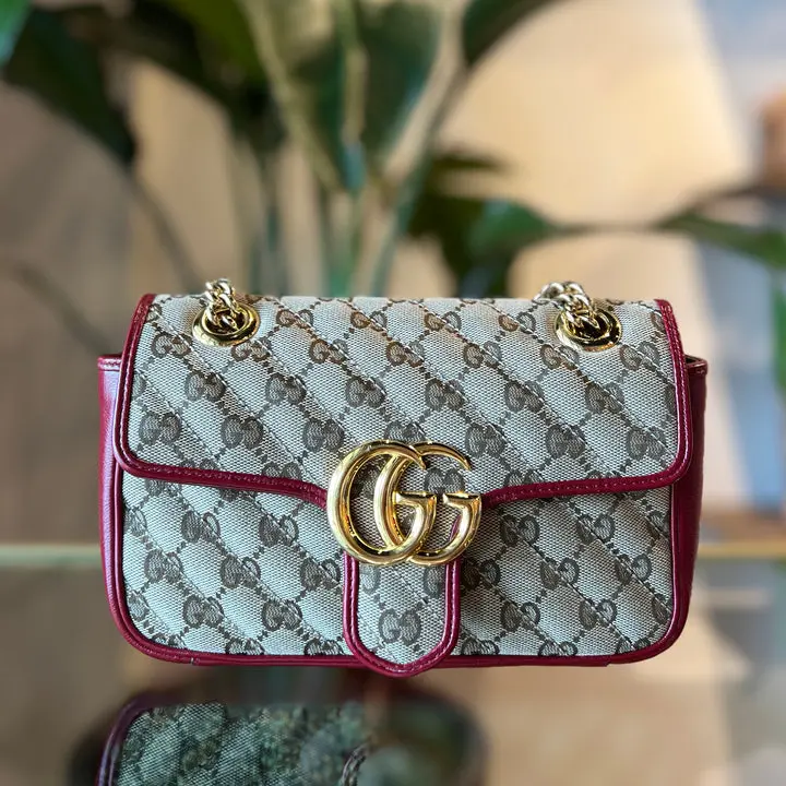 Pre-owned Canvas Crossbody Bags GUCCI GG Marmont Crossbody