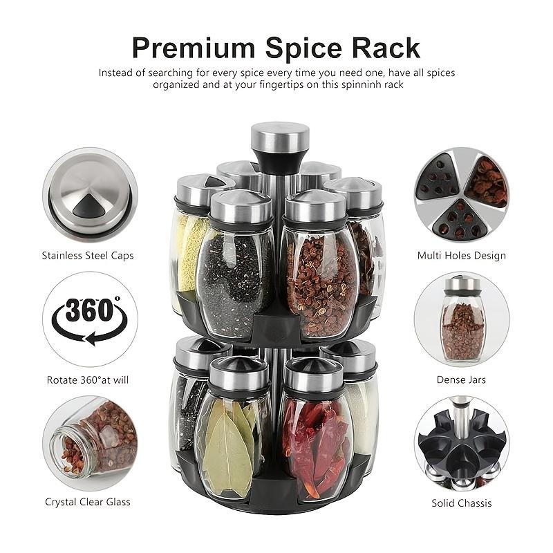 [Glass Jar Bottle Set] 6pcs/12pcs Glass Jar Bottle Set, for Kitchen Organizers And Storage, Pantry Organizers And Storage, Spices Organizers And Storage, Kitchen Organization, Spice Rack, Kitchen Storage And Organization, Storage Cabinet,