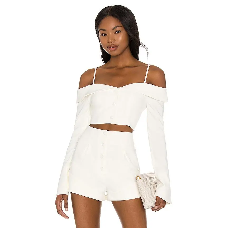 Camila Coelho Paulina Top in Ivory