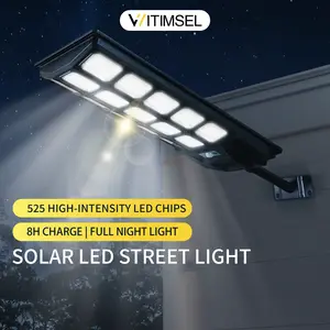 Witimsel Solar Street Light Outdoor, 3 Modes LED Waotion Sensor Security Wall Lamp for Outdoor Garden Street Yard Fall Porch Decor, Solar Lights Outdoorll Mounted Light with Remote Control, IP66 Waterproof parking lot light
